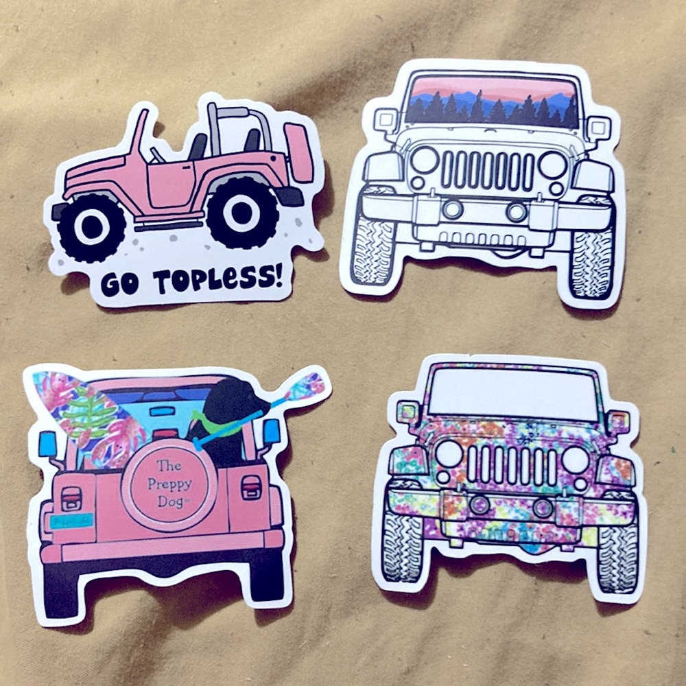 Jeep vinyl stickers bundle